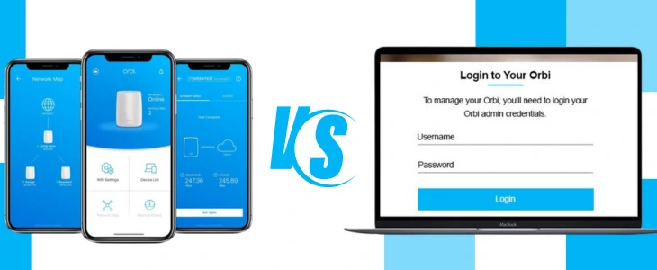 Orbi App vs Web Login